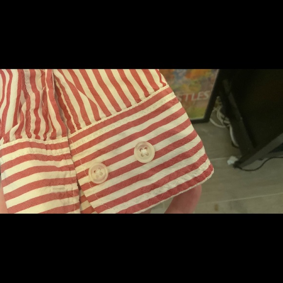 Ralph Lauren 100% silk red and white striped shirt - Picture 5 of 5